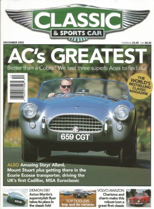 CLASSIC & SPORTSCAR 2003 DEC - DB7, IMPs, VOLVO AMAZON, ACES, ALLARD